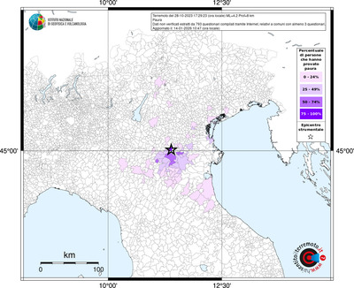 Mappa territorio comunale con almeno 3 questionari