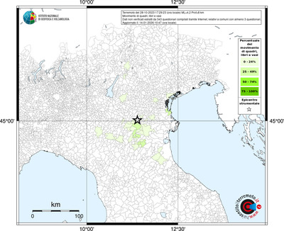 Mappa territorio comunale con almeno 3 questionari