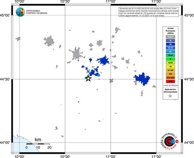 Mappa EMS - territori località