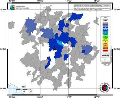 Mappa EMS - territori comuni