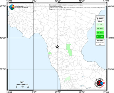 Mappa territorio comunale con almeno 3 questionari
