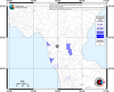 Mappa territorio comunale con almeno 3 questionari