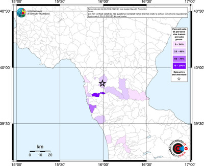 Mappa territorio comunale con almeno 3 questionari