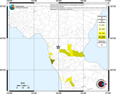 Mappa territorio comunale con almeno 3 questionari