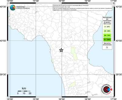 Mappa territorio comunale con almeno 3 questionari