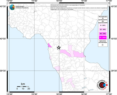 Mappa territorio comunale con almeno 3 questionari