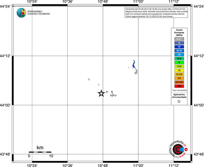 Mappa EMS - territori località