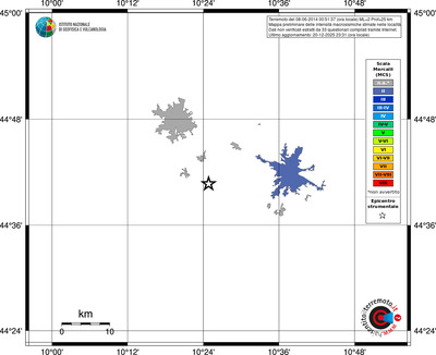 Mappa MCS - territori località