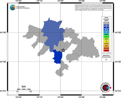 Mappa EMS - territori comuni