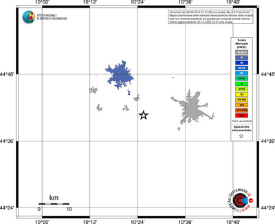 Mappa MCS - territori località