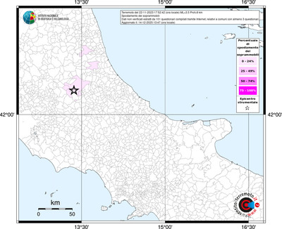 Mappa territorio comunale con almeno 3 questionari