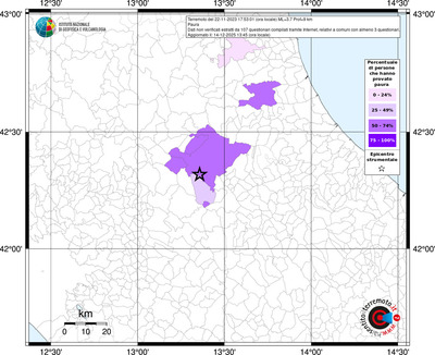 Mappa territorio comunale con almeno 3 questionari