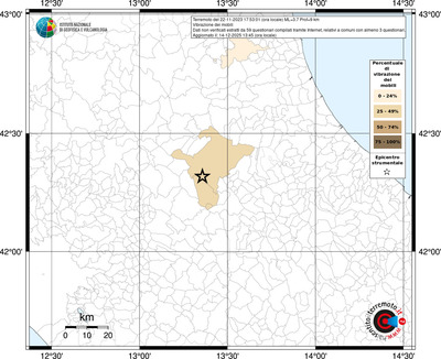 Mappa territorio comunale con almeno 3 questionari