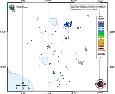 Mappa EMS - territori delle località