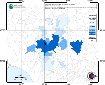 Mappa territorio comunale con almeno 3 questionari