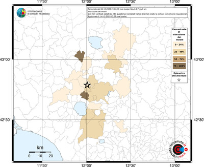 Mappa territorio comunale con almeno 3 questionari