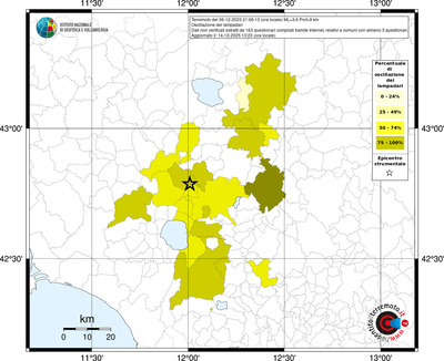 Mappa territorio comunale con almeno 3 questionari