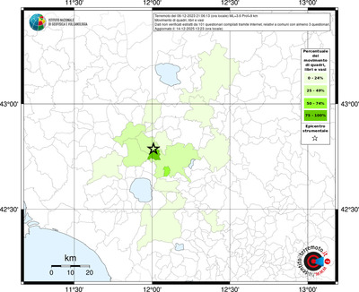 Mappa territorio comunale con almeno 3 questionari