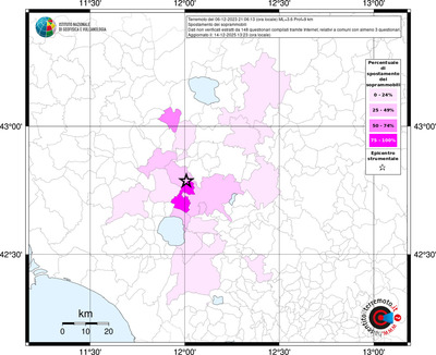Mappa territorio comunale con almeno 3 questionari