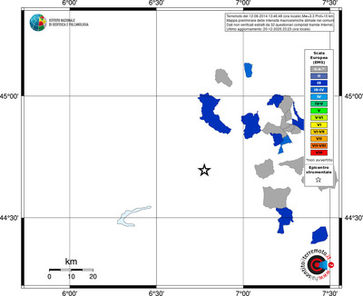 Mappa EMS - territori comuni