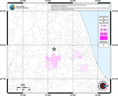 Mappa territorio comunale con almeno 3 questionari