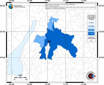 Mappa territorio comunale con almeno 3 questionari
