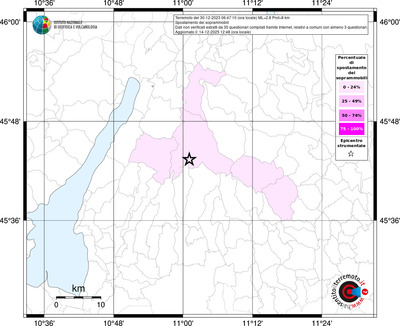 Mappa territorio comunale con almeno 3 questionari