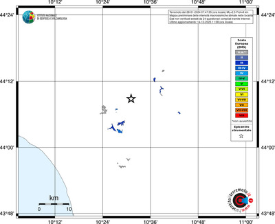 Mappa EMS - territori località