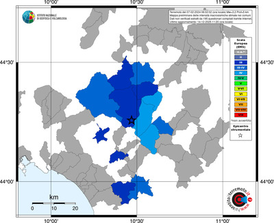 Mappa EMS - territori comuni