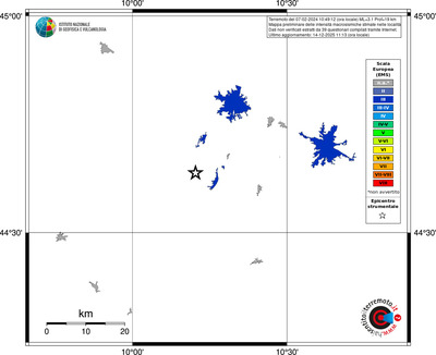 Mappa EMS - territori località
