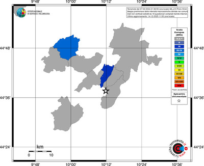 Mappa EMS - territori comuni