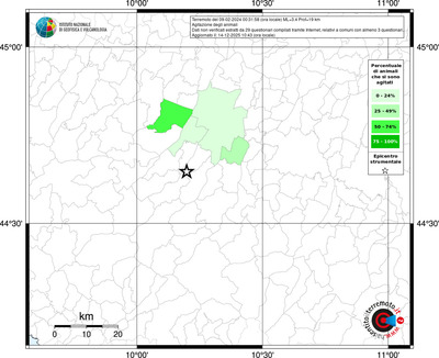 Mappa territorio comunale con almeno 3 questionari