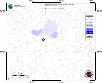 Mappa territorio comunale con almeno 3 questionari