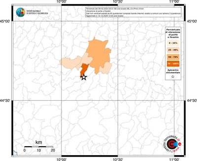 Mappa territorio comunale con almeno 3 questionari