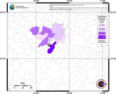 Mappa territorio comunale con almeno 3 questionari