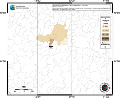 Mappa territorio comunale con almeno 3 questionari