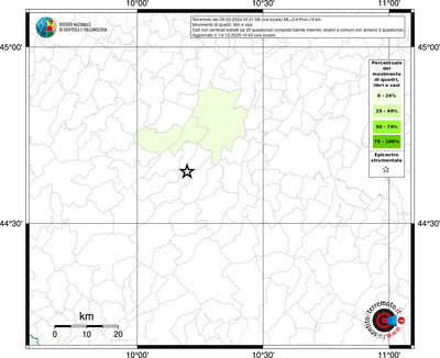 Mappa territorio comunale con almeno 3 questionari