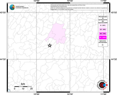 Mappa territorio comunale con almeno 3 questionari