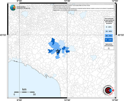 Mappa territorio comunale con almeno 3 questionari