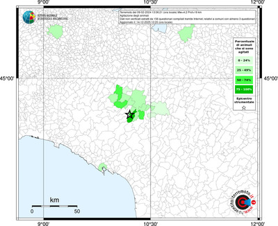 Mappa territorio comunale con almeno 3 questionari
