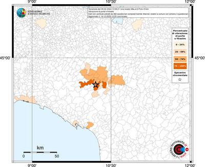 Mappa territorio comunale con almeno 3 questionari