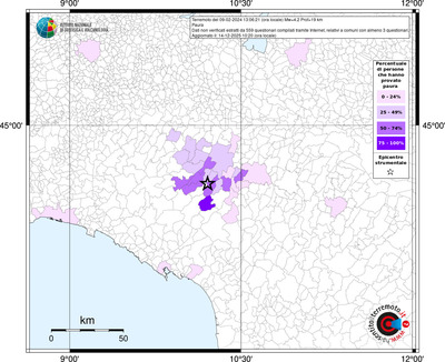 Mappa territorio comunale con almeno 3 questionari