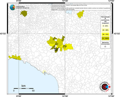 Mappa territorio comunale con almeno 3 questionari