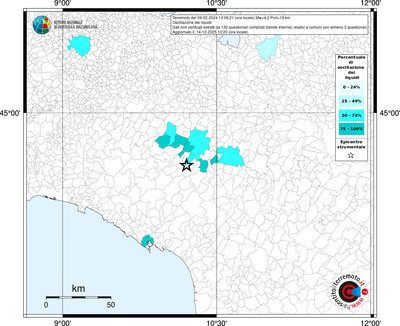Mappa territorio comunale con almeno 3 questionari