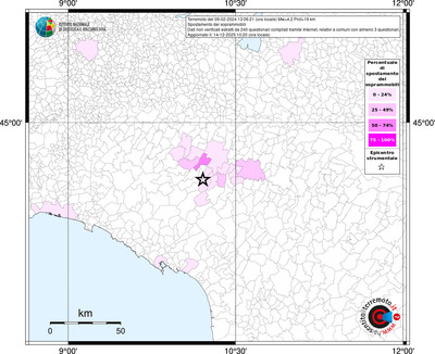 Mappa territorio comunale con almeno 3 questionari