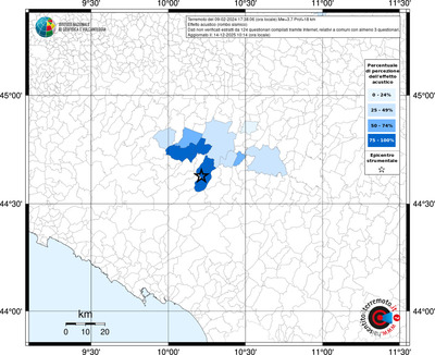 Mappa territorio comunale con almeno 3 questionari
