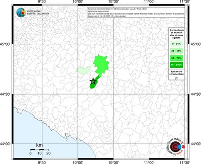 Mappa territorio comunale con almeno 3 questionari