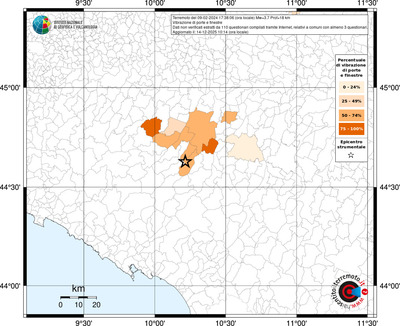 Mappa territorio comunale con almeno 3 questionari