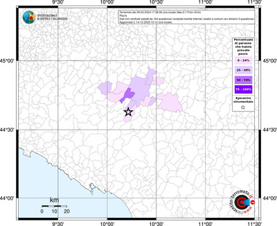 Mappa territorio comunale con almeno 3 questionari