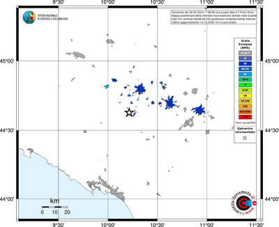 Mappa EMS - territori località